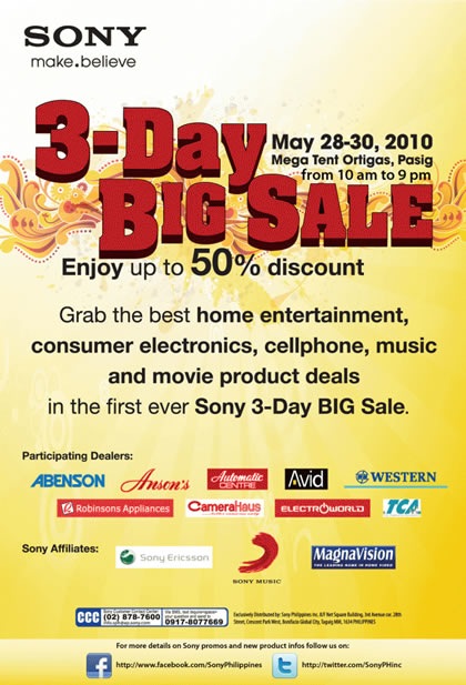 Sony 3-Day Sale