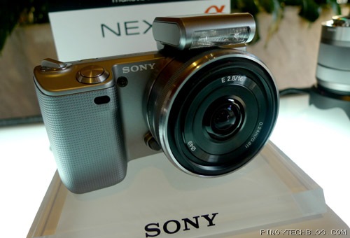 Sony Alpha NEX-5 with the pancake lens