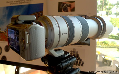 Sony Alpha NEX-5 with Alpha super-zoom lens