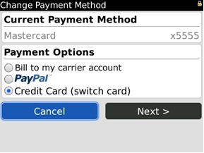 BB App World Payment Method