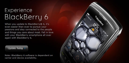 BlackBerry 6 OS upgrade