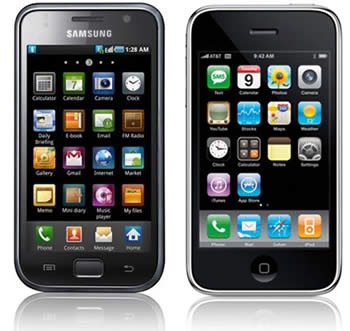 samsung galaxy s and iphone 3g