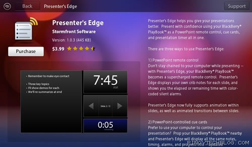 PlayBook Presenter's Edge