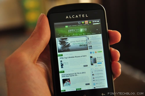 Alcatel Blaze Glory 918N browser