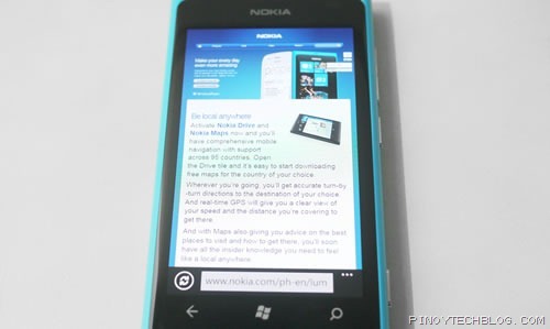 Nokia Lumia 800 IE