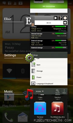 htc one v recent apps