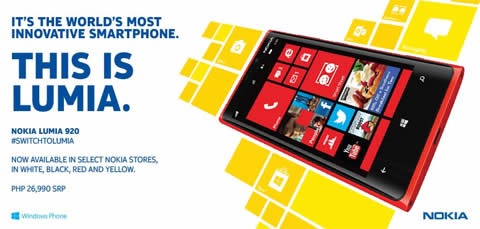 Nokia Lumia 920 available