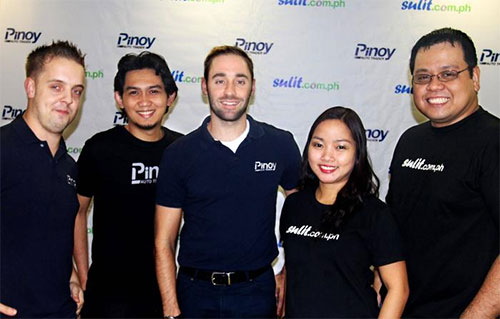 Pinoy Auto Trader and Sulit.com.ph Founders: (from left) Christopher Franks, Reynaldo Castellano III, Daniel Scott, Arianne David and RJ David