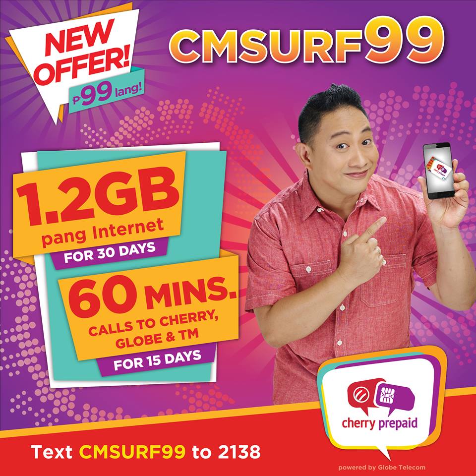 1.2GB of Data for 99 Pesos with the Cherry Prepaid sim