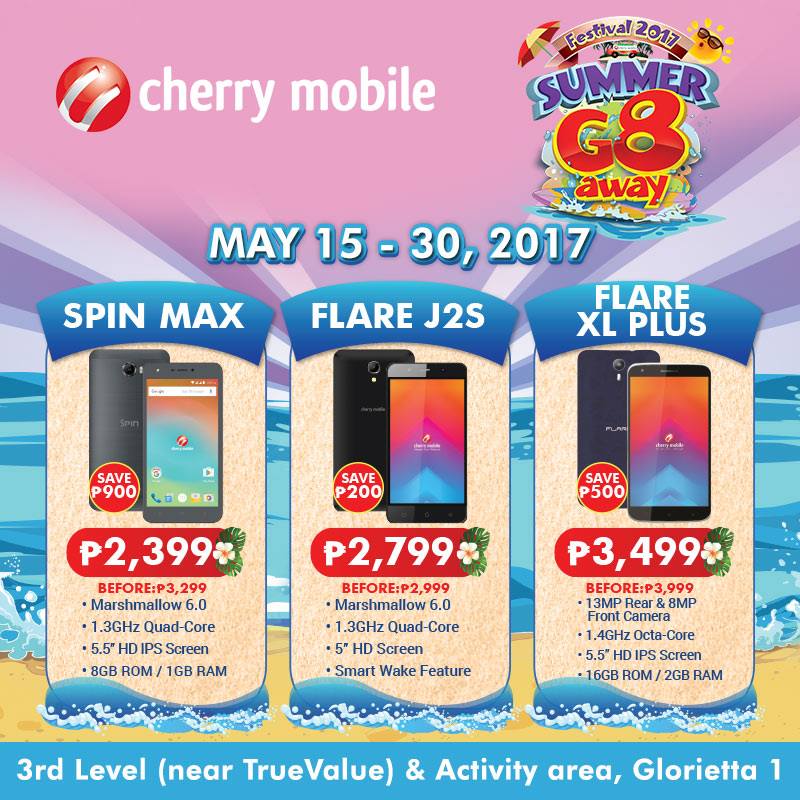 Cherry Mobile Summer G8 away Promo Glorietta Sale