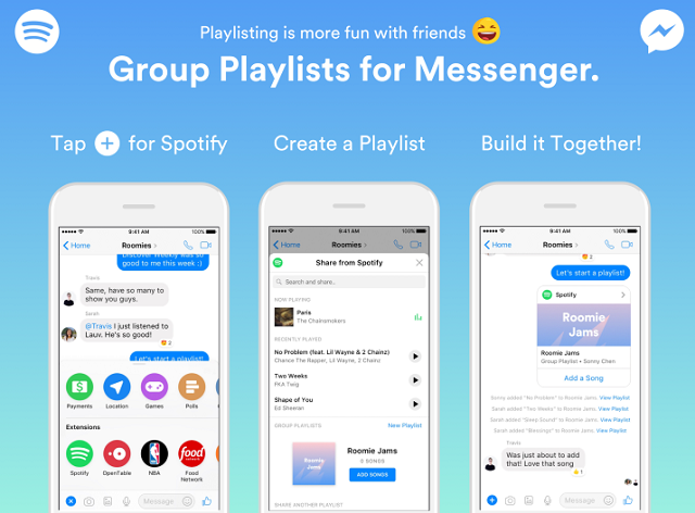 Create Shared Spotify Playlists on Facebook Messenger