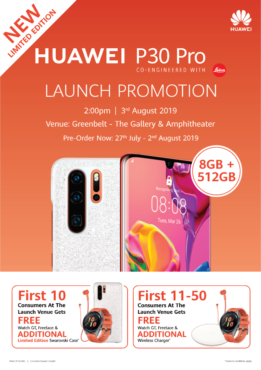 Huawei P30 Amber Sunrise Launch